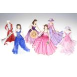 Collection of six Royal Doulton 'Pretty Ladies' figures.