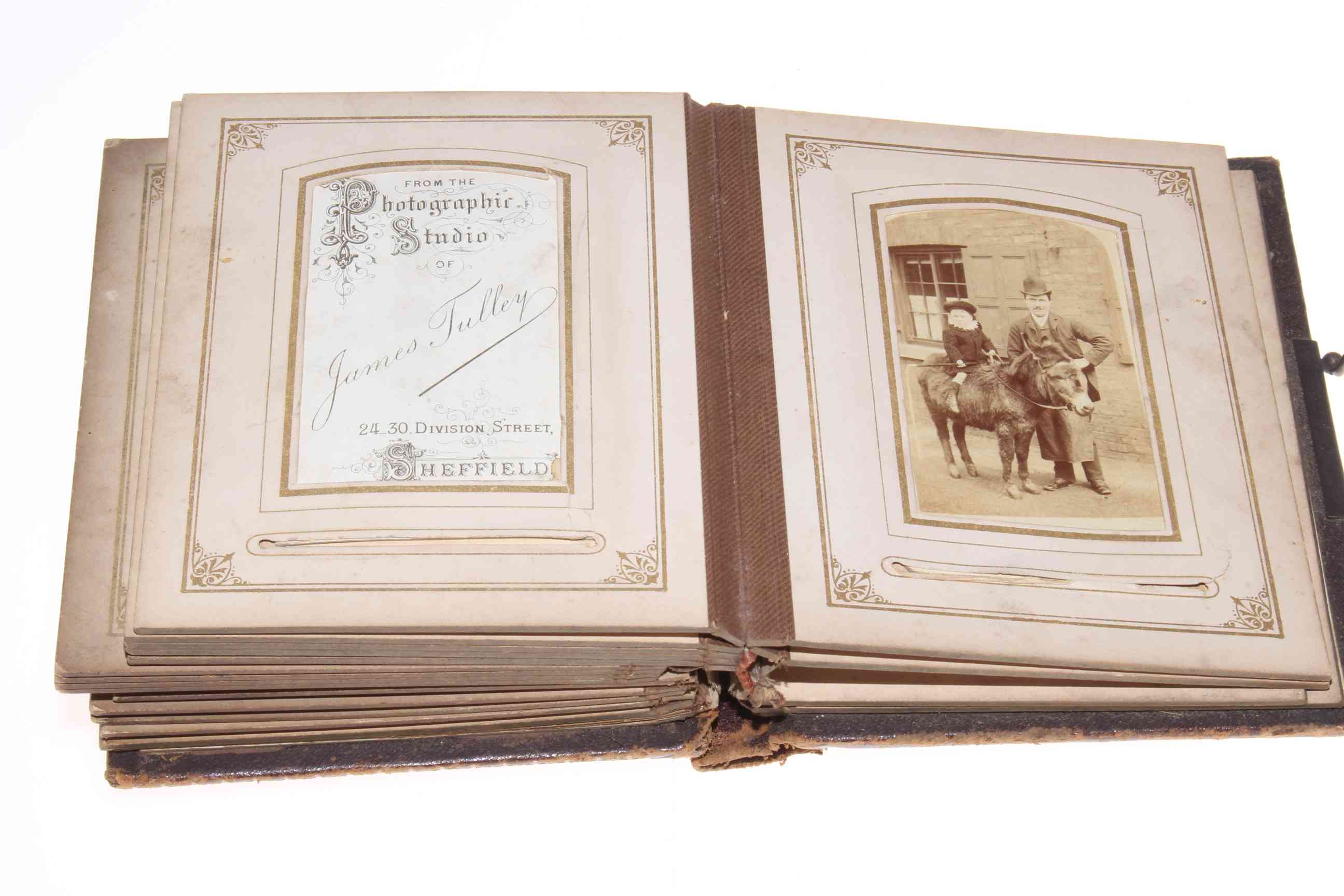 A very nice extensive collection of ephemera, 1888 West Yorkshire cdv photograph album, - Image 3 of 4