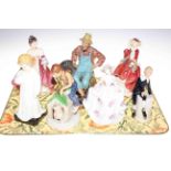 Collection of six Royal Doulton figures including Darling HN1319,