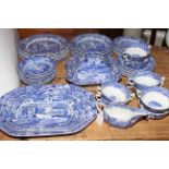 Collection of Copeland Spode Blue and White Italian including tureen and dinner plates,
