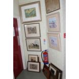 Collection of twenty one prints including Henry Wilkinson, Map of Yorkshire, limited edition print,