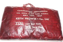 King George VI Coronation cushion.