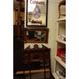 Victorian walnut framed overmantel mirror,