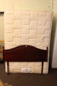 Sealey 4ft 6ins drawer divan and mahogany headboard.