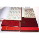 Seven stamp albums including Brazil, Norway, India, Nicaragua.