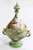 Royal Worcester Hadley pot pourri vase, lid and cover, painted with pheasants, signed W Sedgley,