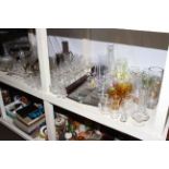 Large collection of assorted glassware.