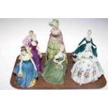 Collection of six Royal Doulton figures and Katzhutte figure.