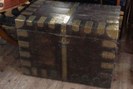 Antique brass bound silver chest, 59cm by 84cm.
