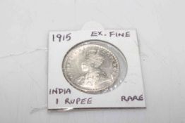 1915 Indian one rupee.