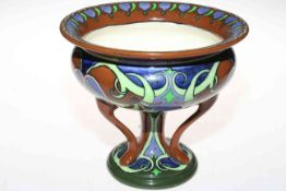 Shelley late Foley bowl on stand, 3567, 18cm by 20cm.
