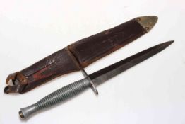 WWII Fairburn Sykes commando dagger by Rodges, Sheffield.