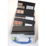 Box of Commonwealth stamp mint and used stockcards (approx.