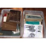 Collection of vintage military and other newspapers, albumen and snapshot photographs,