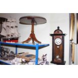 Victorian walnut and ebonised wall clock,