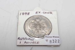 1998 Russian one rouble.