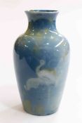 Royal Worcester Sabrina ware vase with cranes in water, shape No. 2226, date code for 1911, 15cm.