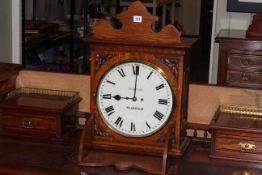Carved oak bracket clock with double fusee movement by Wheeler of Worksop with bracket,