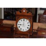 Carved oak bracket clock with double fusee movement by Wheeler of Worksop with bracket,