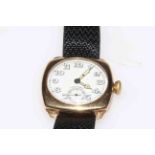 Gent's 1930's Longine 9 carat gold wrist watch.
