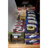 Collection of model boxed Die-cast toy cars including Atlas Editions, Premium Edition,