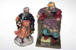 Two Royal Doulton figures, The Old King HN2134 and Good King Wenceslas HN2118.
