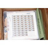 Box antique and vintage worldwide loose, postally used stamps on envelope corners,