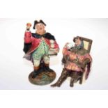 Two Royal Doulton figures, Town Crier HN2119 and The Foaming Quart HN2162.