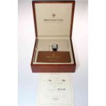 Gents Dreyfuss watch with certificate of authenticity in box.