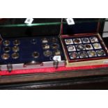 Collection of gold plated, enamelled Cu-nickel, loose UK coinage, majority by Westminster,