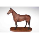 Beswick Arkle racehorse, on wood plinth.