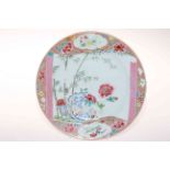 Early 19th Century Chinese famille rose plate, 23cm diameter.