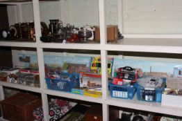 Model railway accessories including backdrops, model vehicles, etc.