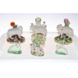 Collection of six 19th Century Staffordshire sheep.