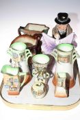 Tray lot with Royal Doulton series wares, character jug,