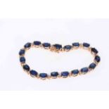 18 carat rose gold sapphire and diamond bracelet,