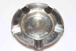 Silver circular ashtray, Sheffield 1941.