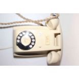 1961 BT Ericsson cream bakelite wall phone, converted to modern use.