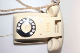 1961 BT Ericsson cream bakelite wall phone, converted to modern use.