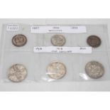1887, 1888 and 1899 shillings and 1918, 1939 two shillings.