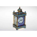 Antique style cloisonne and gilt clock.