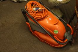 Flymo Hover Compact 300 mower and collection of power and hand garden tools.