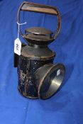 Vintage tinplate railway lamp.