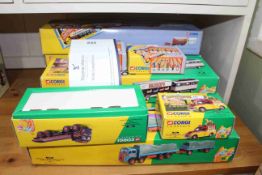 Ten Corgi Classics The Showmans Range and Chipperfield Circus boxed Diecast model toys and figures.