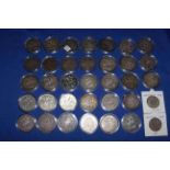 Collection of early and Victorian silver capsulated coins from 1804 to 1937,