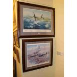 Two framed limited edition military aviation prints.