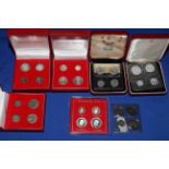 Maundy Money 1899, 1902, 1908, 1936, 1940, 1978 and 1990 cased and loose four coin sets.