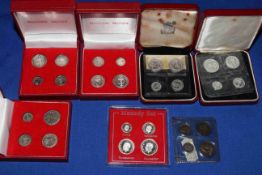 Maundy Money 1899, 1902, 1908, 1936, 1940, 1978 and 1990 cased and loose four coin sets.