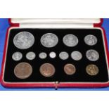 1937 specimen coin set comprising eleven silver,