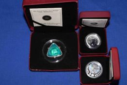 Royal Canadian mint boxed with COAs including 2008 sterling silver triangle milk delivery coin,